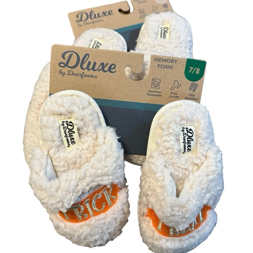 Dluxe‎ Dearfoams Halloween Slippers NWT